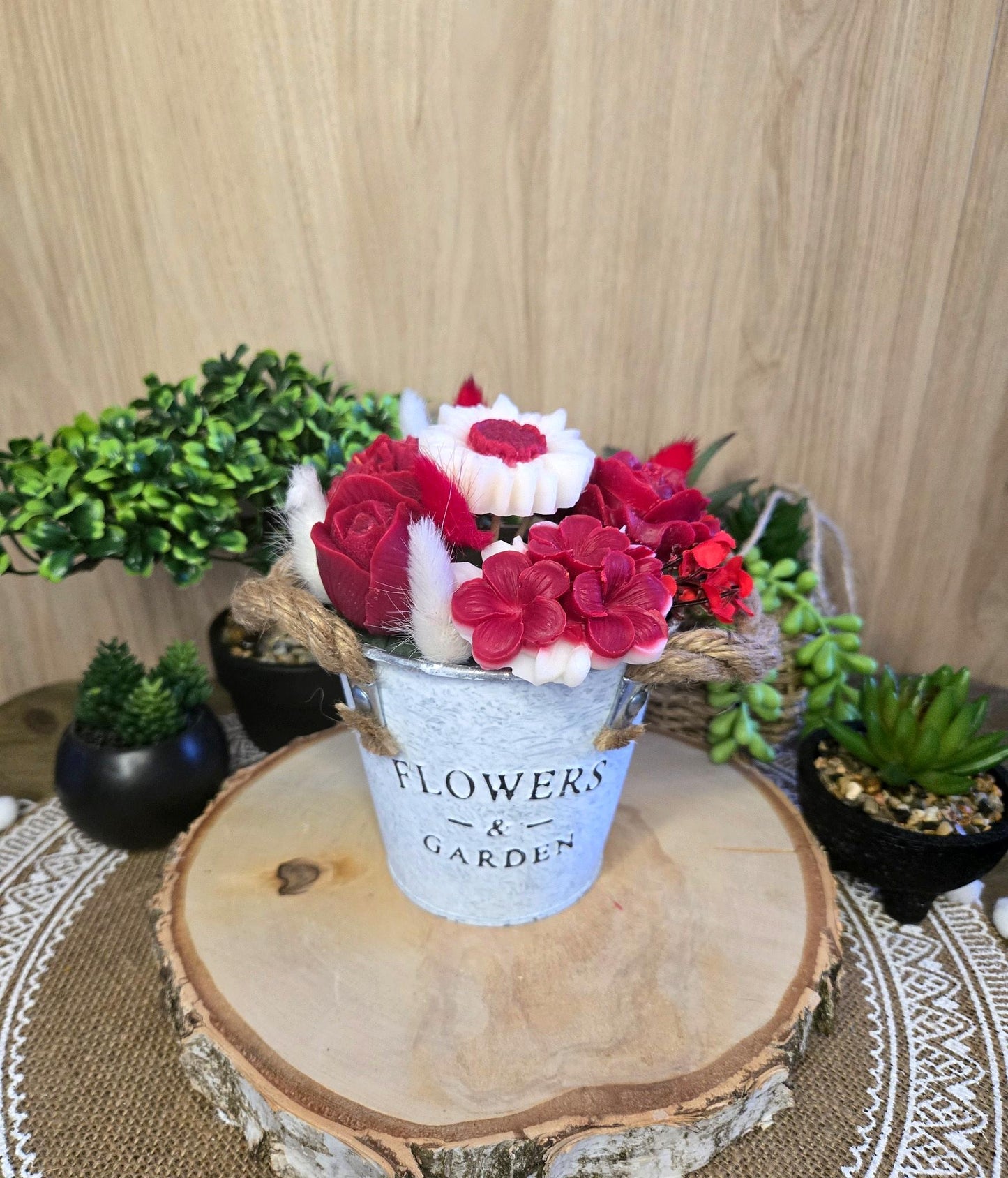 Petit bouquet en cire décorative – 4 coloris au choix