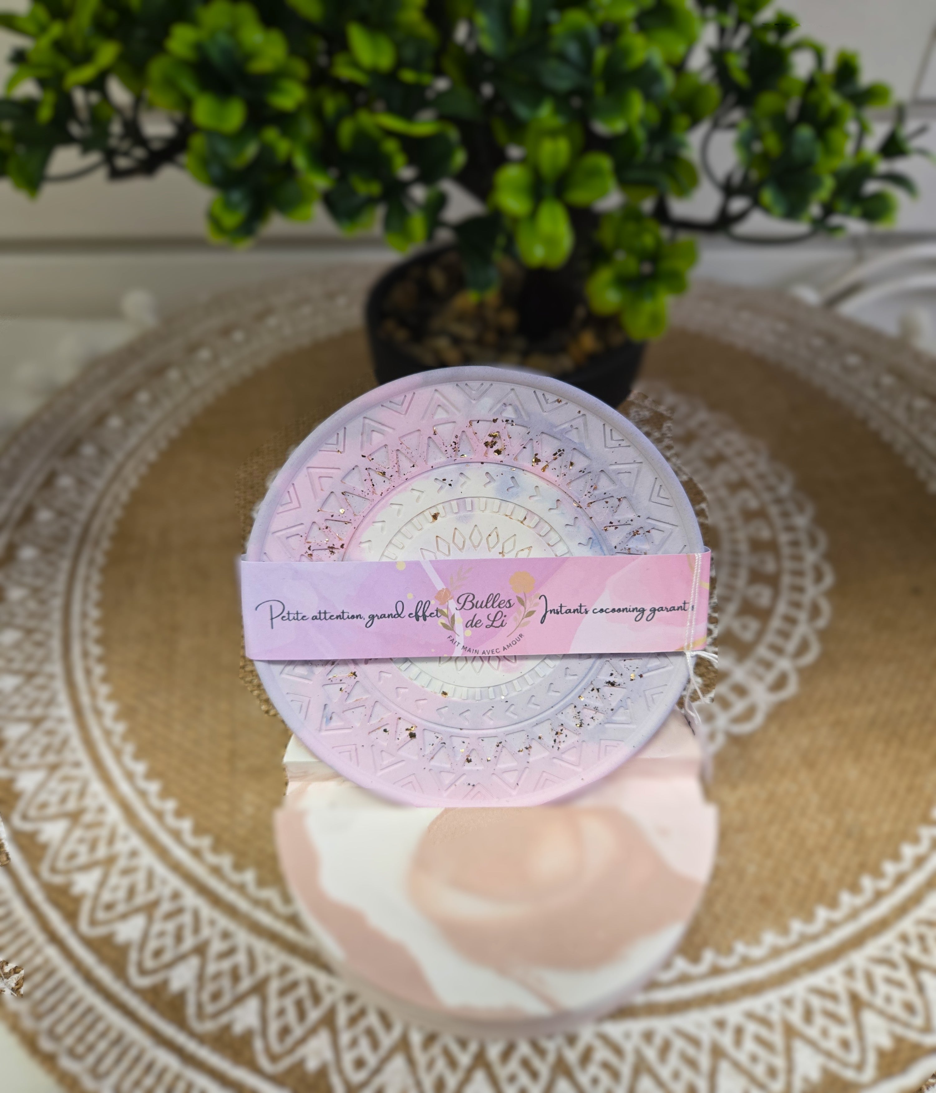 Sous-verre décoratif en plâtre – Mat ou Satiné