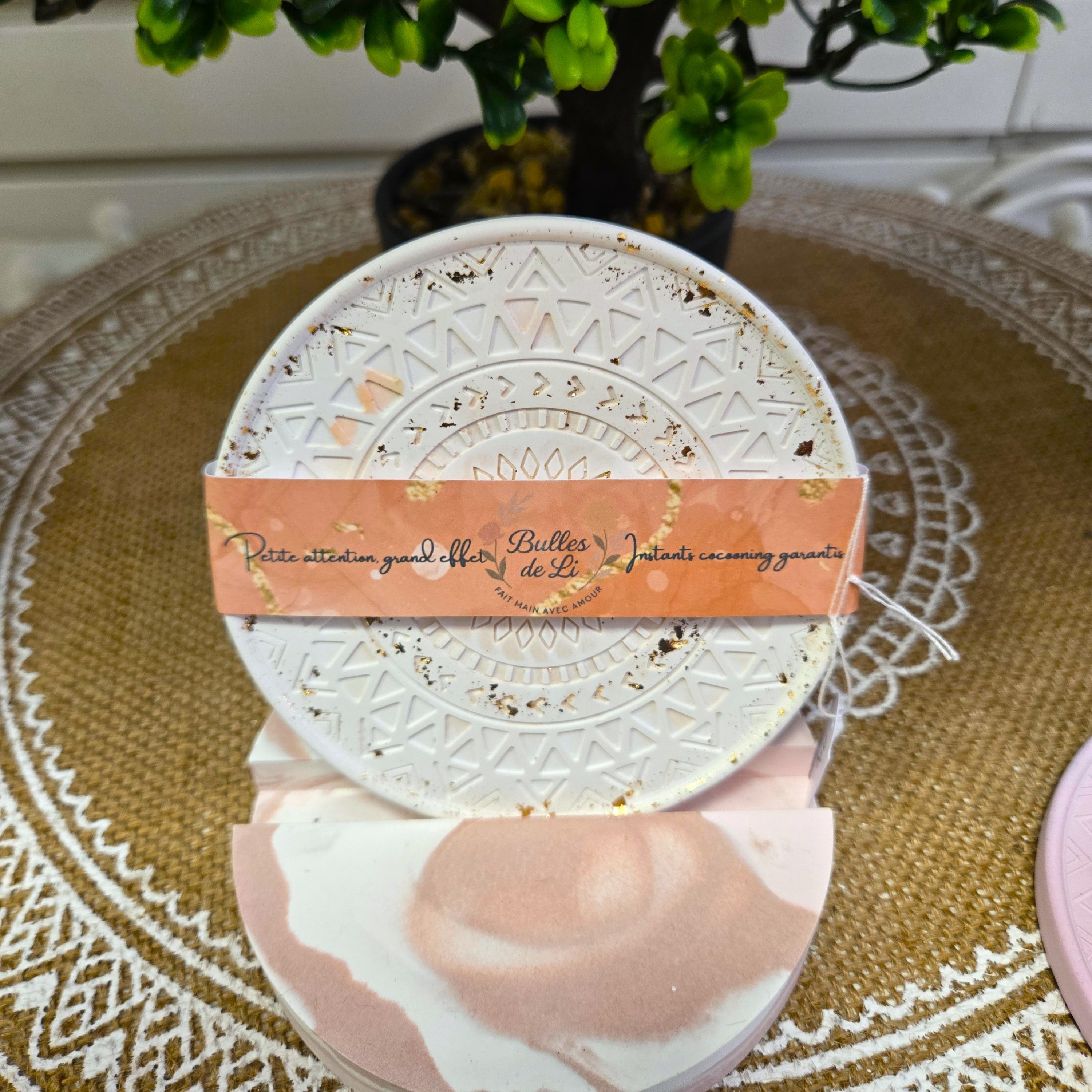 Sous-verre décoratif en plâtre – Mat ou Satiné