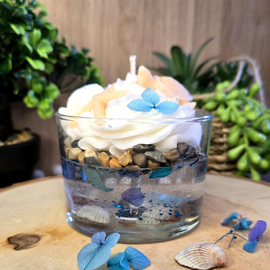 Bougie parfumée artisanale  – Douceur Marine