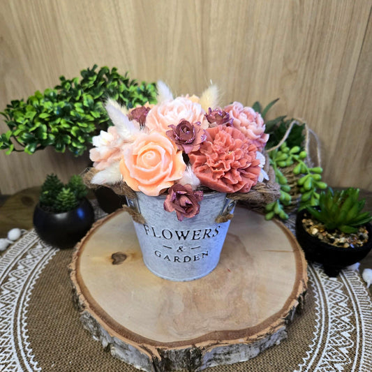 Petit bouquet en cire décorative – 4 coloris au choix